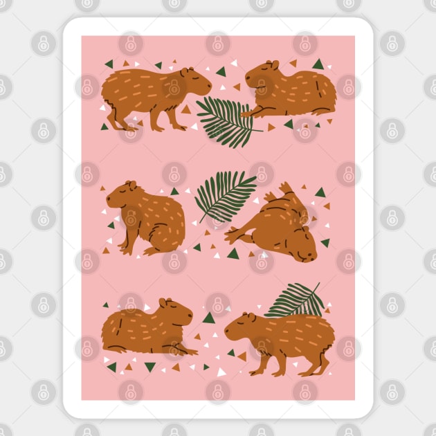 Capybaras Sticker by Wlaurence